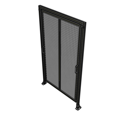 E6-2135-1200-0150-GYMTA DOUBLE REMOVABLE PANEL WITH LEGS AND A HEADER 2135MM X 1200MM 1" MESH, FULLY ASSEMBLED