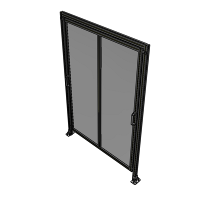 E6-2135-1450-0150-GYPTK DOUBLE REMOVABLE PANEL WITH LEGS AND A HEADER 2135MM X 1450MM 1/4" POLYCARBONATE, AS A KIT