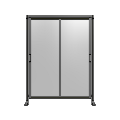 DOUBLE REMOVABLE PANEL WITH LEGS AND A HEADER  2135MM X 1600MM 1/4&quot; POLYCARBONATE, AS A KIT