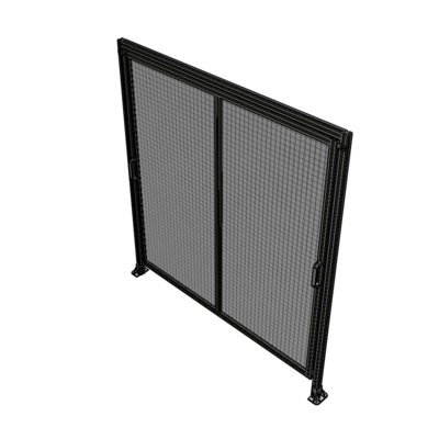 E6-2135-2000-0150-GYMTA DOUBLE REMOVABLE PANEL WITH LEGS AND A HEADER  2135MM X 2000MM 1" MESH, FULLY ASSEMBLED