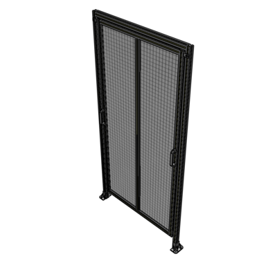 E6-2400-1200-0150-GYMTA DOUBLE REMOVABLE PANEL WITH LEGS AND A HEADER 2400MM X 1200MM 1" MESH, FULLY ASSEMBLED