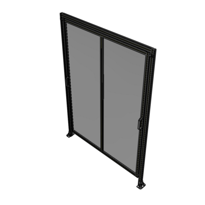 E6-2400-1750-0150-GYPTA DOUBLE REMOVABLE PANEL WITH LEGS AND A HEADER  2400MM X 1750MM 1/4" POLYCARBONATE, FULLY ASSEMBLED