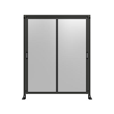 DOUBLE REMOVABLE PANEL WITH LEGS AND A HEADER  2400MM X 1900MM 1/4&quot; POLYCARBONATE, FULLY ASSEMBLED
