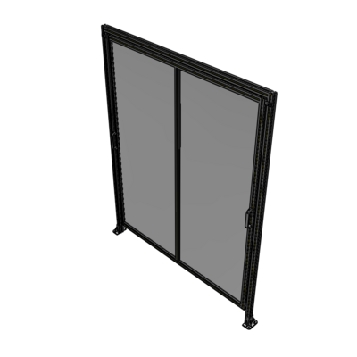 E6-2400-1900-0150-GYPTK DOUBLE REMOVABLE PANEL WITH LEGS AND A HEADER 2400MM X 1900MM 1/4" POLYCARBONATE, AS A KIT