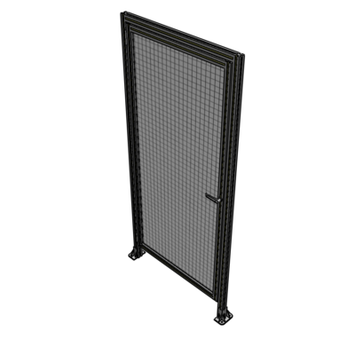 G1-2135-1000-0150-EYMTA DOOR WITH HEADER, HANDLE WITH INTERNAL EGRESS ON RIGHT 2135MM X 1000MM 1" MESH, FULLY ASSEMBLED