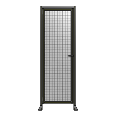 DOOR WITH HEADER, HANDLE WITH INTERNAL EGRESS ON RIGHT 2400MM X 820MM 1&quot; MESH, AS A KIT
