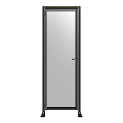 DOOR WITH HEADER, HANDLE WITH INTERNAL EGRESS ON RIGHT 2400MM X 820MM 1/4&quot; POLYCARBONATE, AS A KIT