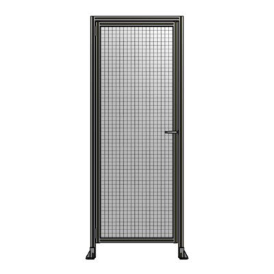 DOOR WITH HEADER, HANDLE WITH INTERNAL EGRESS ON RIGHT 2400MM X 920MM 1&quot; MESH, AS A KIT