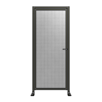 DOOR WITH HEADER, HANDLE WITH INTERNAL EGRESS ON RIGHT 2400MM X 1000MM 1&quot; MESH, AS A KIT