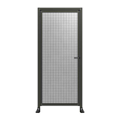 DOOR WITH HEADER, HANDLE WITH INTERNAL EGRESS ON RIGHT 2400MM X 1020MM 1&quot; MESH, AS A KIT
