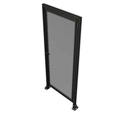G2-2135-0920-0150-EYPTK DOOR WITH HEADER, HANDLE WITH INTERNAL EGRESS ON LEFT 2135MM X 920MM 1/4" POLYCARBONATE, AS A KIT