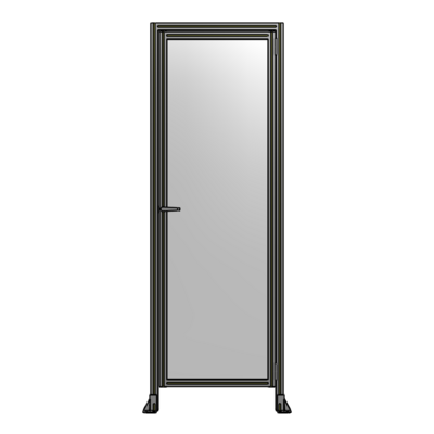 DOOR WITH HEADER, HANDLE WITH INTERNAL EGRESS ON LEFT 2400MM X 820MM 1/4&quot; POLYCARBONATE, AS A KIT