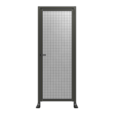 DOOR WITH HEADER, HANDLE WITH INTERNAL EGRESS ON LEFT 2400MM X 900MM 1&quot; MESH, AS A KIT