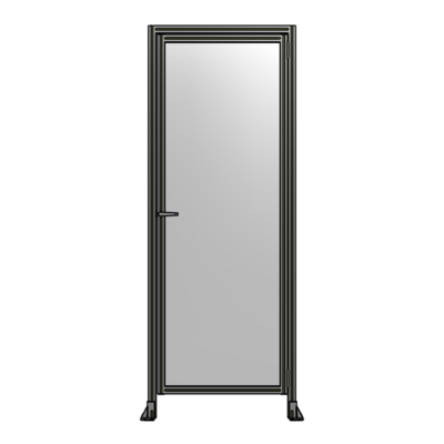 DOOR WITH HEADER, HANDLE WITH INTERNAL EGRESS ON LEFT 2400MM X 900MM 1/4&quot; POLYCARBONATE, AS A KIT