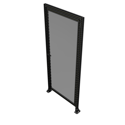 G2-2400-1020-0150-EYPTK DOOR WITH HEADER, HANDLE WITH INTERNAL EGRESS ON LEFT 2400MM X 1020MM 1/4" POLYCARBONATE, AS A KIT