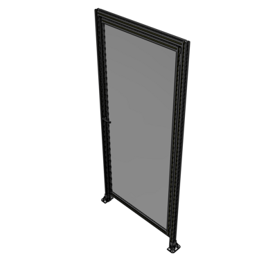 G2-2400-1100-0150-EYPTK DOOR WITH HEADER, HANDLE WITH INTERNAL EGRESS ON LEFT 2400MM X 1100MM 1/4" POLYCARBONATE, AS A KIT