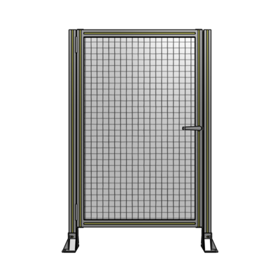 DOOR-ROBUST FRAME, HANDLE/INTERNAL EGRESS ON RIGHT 1400MM X 900MM 1" MESH, FULLY ASSEMBLED