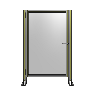 DOOR-ROBUST FRAME, HANDLE/INTERNAL EGRESS ON RIGHT 1400MM X 900MM 1/4" POLYCARBONATE, ASSEMBLED