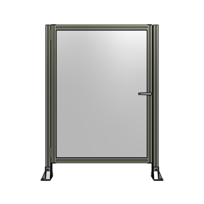 DOOR-ROBUST FRAME, HANDLE/INTERNAL EGRESS ON RIGHT 1400MM X 1020MM 1/4" POLYCARBONATE, ASSEMBLED