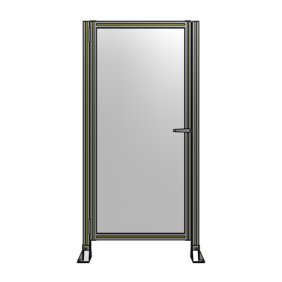 DOOR-ROBUST FRAME, HANDLE/INTERNAL EGRESS ON RIGHT 1700MM X 820MM 1/4" POLYCARBONATE, AS A KIT