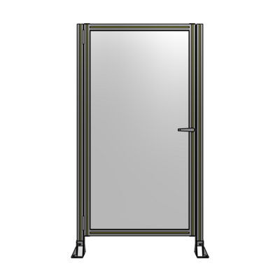 DOOR-ROBUST FRAME, HANDLE/INTERNAL EGRESS ON RIGHT 1700MM X 920MM 1/4" POLYCARBONATE, ASSEMBLED