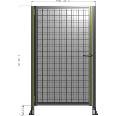 G5-1700-1000-0150-EYMTK DOOR-ROBUST FRAME, HANDLE/INTERNAL EGRESS ON RIGHT 1700MM X 1000MM 1" MESH, AS A KIT