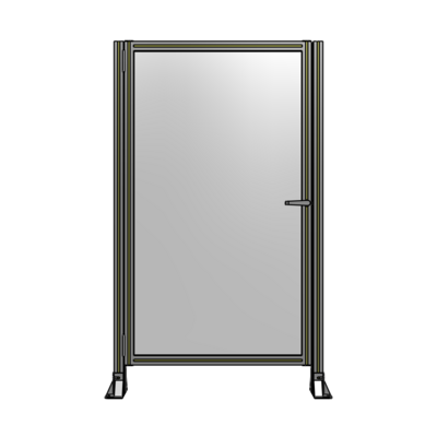 DOOR-ROBUST FRAME, HANDLE/INTERNAL EGRESS ON RIGHT 1700MM X 1000MM 1/4" POLYCARBONATE, ASSEMBLED