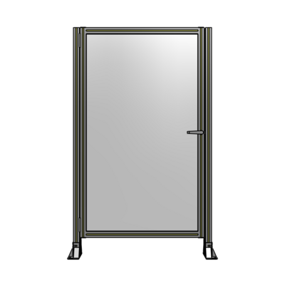 DOOR-ROBUST FRAME, HANDLE/INTERNAL EGRESS ON RIGHT 1700MM X 1020MM 1/4" POLYCARBONATE, ASSEMBLED