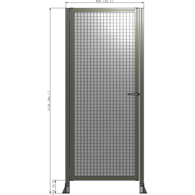 G5-2135-0900-0150-EYMTK DOOR-ROBUST FRAME, HANDLE/INTERNAL EGRESS ON RIGHT 2135MM X 900MM 1" MESH, AS A KIT