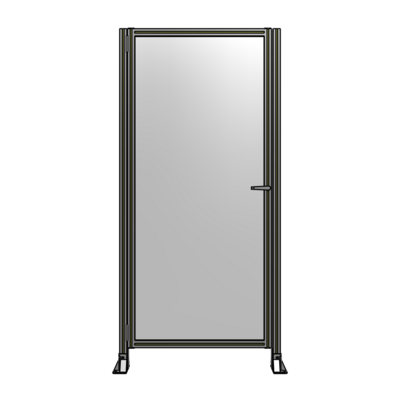 DOOR-ROBUST FRAME, HANDLE/INTERNAL EGRESS ON RIGHT 2135MM X 1000MM 1/4" POLYCARBONATE, ASSEMBLED