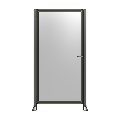 DOOR-ROBUST FRAME, HANDLE/INTERNAL EGRESS ON RIGHT 2135MM X 1100MM 1/4" POLYCARBONATE, ASSEMBLED