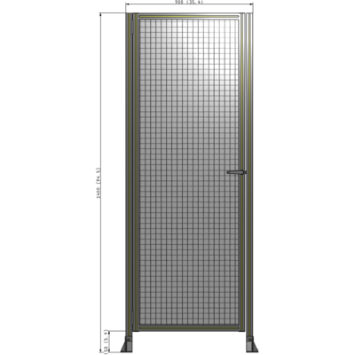 G5-2400-0900-0150-EYMTK DOOR-ROBUST FRAME, HANDLE/INTERNAL EGRESS ON RIGHT 2135MM X 900MM 1" MESH, AS A KIT