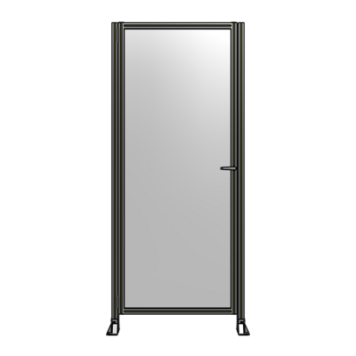 DOOR-ROBUST FRAME, HANDLE/INTERNAL EGRESS ON RIGHT 2135MM X 1020MM 1/4&quot; POLYCARBONATE, ASSEMBLED