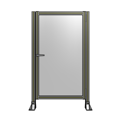 DOOR-ROBUST FRAME, HANDLE/INTERNAL EGRESS ON LEFT 1400MM X 820MM 1/4" POLYCARBONATE, AS A KIT