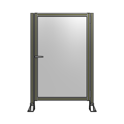 DOOR-ROBUST FRAME, HANDLE/INTERNAL EGRESS ON LEFT 1400MM X 900MM 1/4" POLYCARBONATE, ASSEMBLED