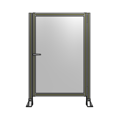 DOOR-ROBUST FRAME, HANDLE/INTERNAL EGRESS ON LEFT 1400MM X 920MM 1/4" POLYCARBONATE, ASSEMBLED