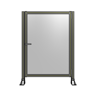 DOOR-ROBUST FRAME, HANDLE/INTERNAL EGRESS ON LEFT 1400MM X 1000MM 1/4" POLYCARBONATE, ASSEMBLED