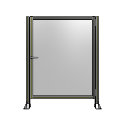 DOOR-ROBUST FRAME, HANDLE/INTERNAL EGRESS ON LEFT 1400MM X 1100MM 1/4" POLYCARBONATE, ASSEMBLED