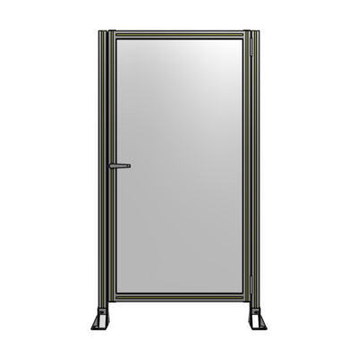 DOOR-ROBUST FRAME, HANDLE/INTERNAL EGRESS ON LEFT 1700MM X 920MM 1/4" POLYCARBONATE, ASSEMBLED