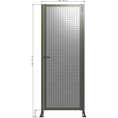 G6-2400-0920-0150-EYMTK DOOR-ROBUST FRAME, HANDLE/INTERNAL EGRESS ON LEFT 2135MM X 920MM 1" MESH, AS A KIT