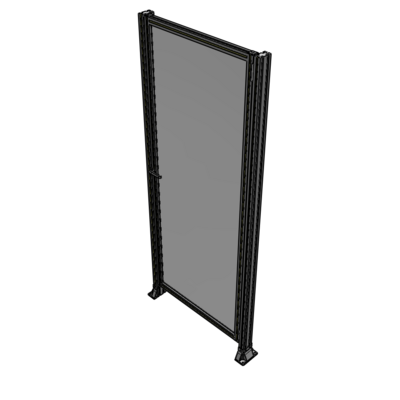 G6-2400-1000-0150-EYPTA DOOR-ROBUST FRAME, HANDLE/INTERNAL EGRESS ON LEFT 2135MM X 1000MM 1/4" POLYCARBONATE, ASSEMBLED