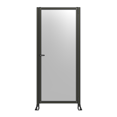 DOOR-ROBUST FRAME, HANDLE/INTERNAL EGRESS ON LEFT 2135MM X 1020MM 1/4" POLYCARBONATE, ASSEMBLED