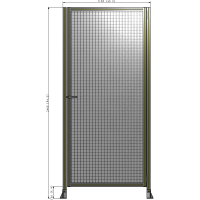 G6-2400-1100-0150-EYMTA DOOR-ROBUST FRAME, HANDLE/INTERNAL EGRESS ON LEFT 2135MM X 1100MM 1" MESH, FULLY ASSEMBLED