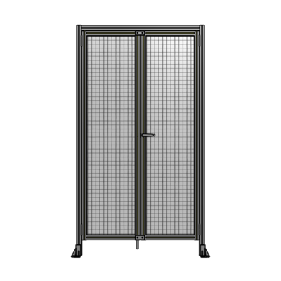 SINGLE PANEL, DOUBLE DOOR WITH HEADER-HANDLE ON RIGHT 2135MM X 1200MM  1" MESH, AS A KIT