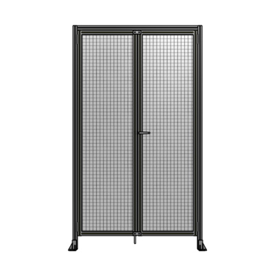 SINGLE PANEL, DOUBLE DOOR WITH HEADER-HANDLE ON RIGHT 2400MM X 1400MM  1" MESH, ASSEMBLED