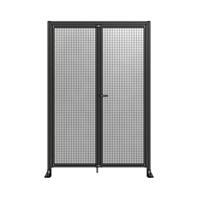 SINGLE PANEL, DOUBLE DOOR WITH HEADER-HANDLE ON RIGHT 2400MM X 1600MM  1" MESH, AS A KIT