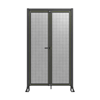 SINGLE PANEL, DOUBLE DOOR-FRAME W/ HEADER-HANDLE ON LEFT 2135MM X 1200MM  1" MESH, AS A KIT
