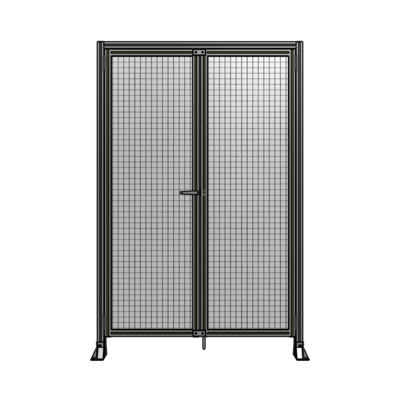 SINGLE PANEL, DOUBLE DOOR-FRAME W/ HEADER-HANDLE ON LEFT 2135MM X 1400MM  1" MESH, ASSEMBLED
