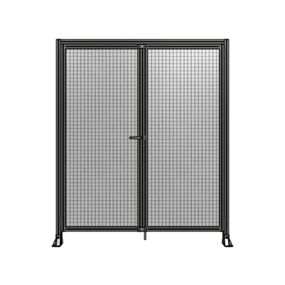 SINGLE PANEL, DOUBLE DOOR-FRAME W/ HEADER-HANDLE ON LEFT 2135MM X 1800MM  1" MESH, AS A KIT