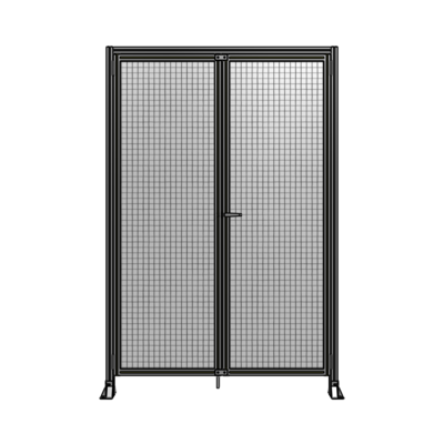 J3-2400-1600-0150-UYMTK SINGLE PANEL, DOUBLE DOOR-FRAME W/ HEADER-HANDLE ON RIGHT 2400MM X 1600MM  1" MESH, AS A KIT